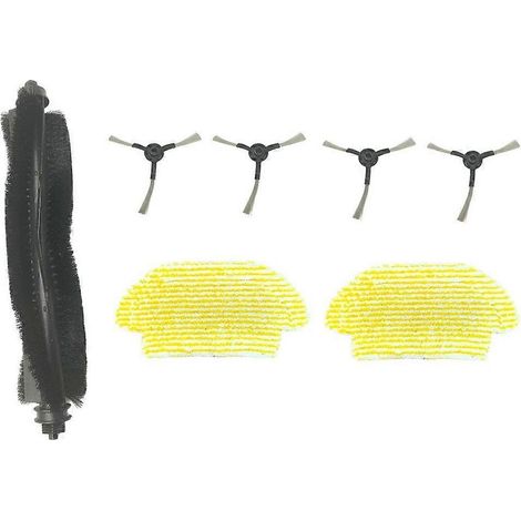 Lot de 7 accessoires pour aspirateur KKrcher RCV3 : brosse principale, serpillière et sacs à poussière.