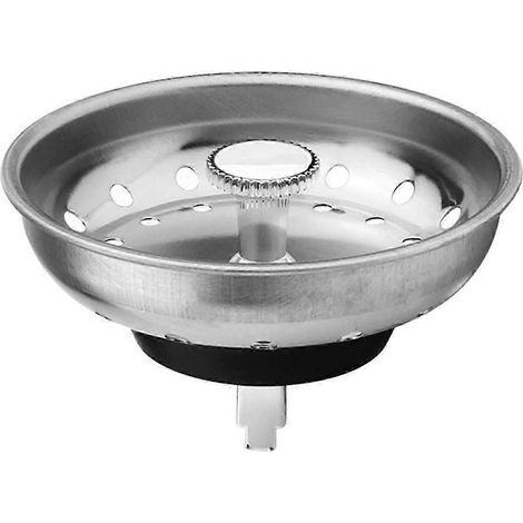 Crépine d'évier à pression, bouchon anti-obstruction, vidange rapide, universelle, en acier inoxydable, filtre et panier de récupération, protection JikaixSilver (1/5)