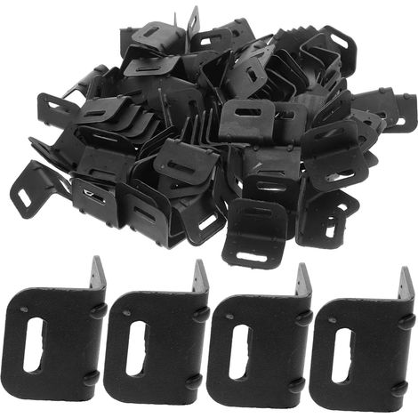100 protège-coins pour meubles, noir, plastique, pour tables (1/5)