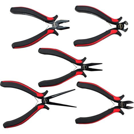 KS TOOLS Juego de alicates para mecánica de precisión, 5 piezas - 500.7020 (1/3)