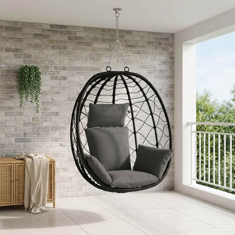 vidaXL Cojín Adirondack PUTTEN 100% Poliéster Gris antracita (1/5)