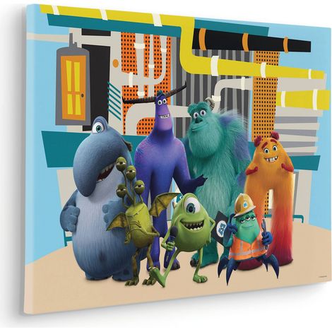 Komar Canvasbild Monsters at Work - 60 x 40 cm - Bild auf Keilrahmen - für Kinderzimmer (1/2)