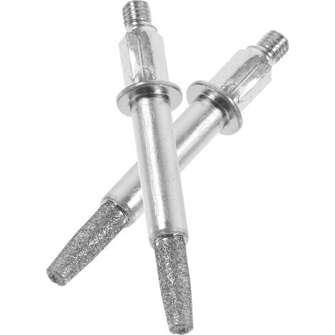 Kit de 2 Meules pour Chaîne de Tronçonneuse en Corindon Argenté, Outil Portable et Léger pour Affûtage Précis des Chaînes en Métal et Jade (1/5)