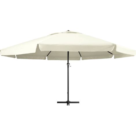 vidaXL Ombrellone da Giardino Palo in Alluminio 600 cm Bianco (1/3)