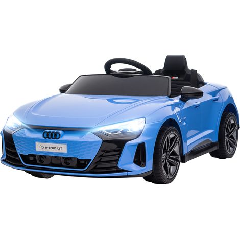 Voiture électrique 12V pour enfants – véhicule électrique avec télécommande pour les parents – vitesse maximale 5 km/h – effets sonores et lumineux – Audi RS E-tron GT bleue