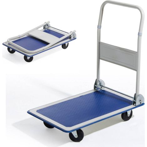 Carrello Portapacchi con Manico Pieghevole Pianale Valigie Sacchi 150 Kg (1/5)