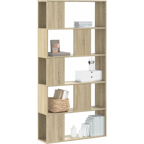Bücherregal 5 Böden Sonoma-Eiche 80,5x23,5x162,5 Holzwerkstoff