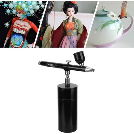 Kit de mini aérographe électrique portable rechargeable avec pompe à air pour la peinture et la coloration de maquettes. (1/5)