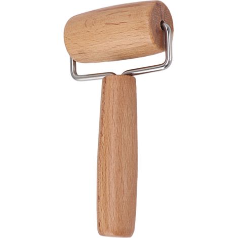 Rouleau à pâte en bois antiadhésif, petit, pour la cuisson de pizzas, ustensile de cuisine domestique (1/5)