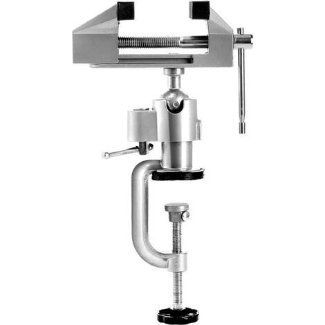 - Étau de table universel pivotant de 7,6 cm - Rotation à 360° - Étau universel portable pour le perçage, le travail du bois, la peinture, la fabrication de bijoux, la soudure électron (1/5)