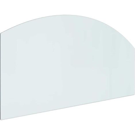 Panneau arrière de cheminée en verre transparent, 100 x 50 cm. (1/5)