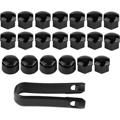 Cache-écrou de roue - 17 mm - Protection antipoussière et antivol - Nylon PA66 - Pour voitures - Lot de 20 pièces (1/4)