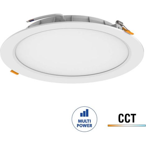 Downlight LED KRAMFOR 18W CCT Ajustable con Potencia Regulable Empotrable, 3000-4000-6000K