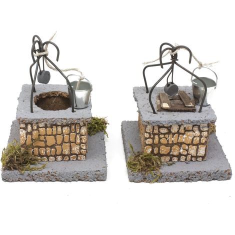 Pozzo per Presepe Set 2 pezzi in Sughero e Ferro 85424 (1/5)