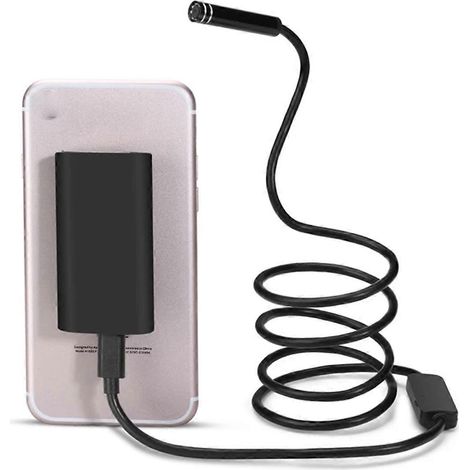 Caméra endoscopique sans fil WiFi HD720P pour iOS, câble souple de 8 mm, 6 LED, endoscope d'inspection pour (1/4)