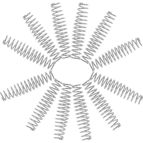 Ressort de rechange pour sécateur, fournitures de jardinage, argent, 4,50 x 0,50 x 0,50 cm, lot de 12 (1/4)