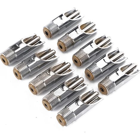 Lot de 10 abreuvoirs métalliques en forme de gueule de canard pour cochons, accessoires et fournitures pour l'élevage (abreuvoir en forme de gueule de canard pour cochons) (1/5)