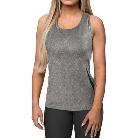 KZ-353 t-shirt de sport running pour femme en tissu respirant en deux couleurs Couleur: Gris - Taille: S-M (1/2)