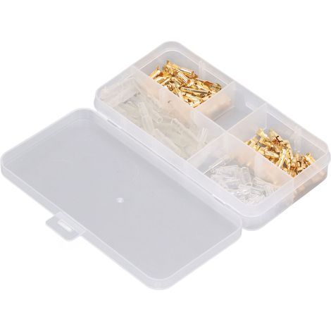 Kit de 120 connecteurs pour moto, bornes électriques à sertir mâles et femelles nues avec gaine isolante, 3,5 mm, or (1/5)