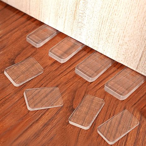 BEBUSINGOTO Paquete de 8 cuñas de plástico transparente para mesa, cuñas de nivelación para mejoras del hogar, con gran capacidad de carga, resistentes a la intemperie, perfectas para fijar muebles in (1/5)
