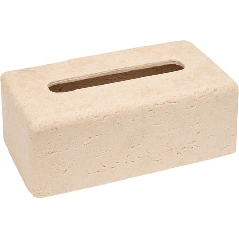 Boîte à mouchoirs Anaya rectangulaire 14x25cm beige - Atmosphera créateur d'intérieur