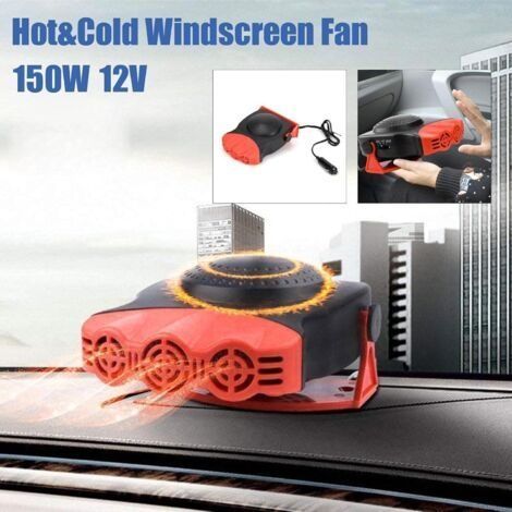 Autoheizung, Autolüfterheizung, 2-in-1-Schnellheizung und -Entfroster, 150 W, 12 V, tragbare elektronische Autoheizung, Lüfter, Entfroster und Entfeuchter, drehbarer Windschutzscheibenentfroster. (1/3)