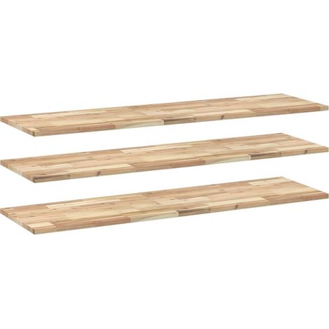 Maison Exclusive - Schweberegale 3 Stk. 160x40x2 cm Massivholz Ak