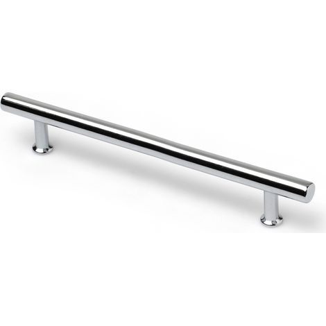 Asa de zamak con acabado cromo brillo, dimensiones:167x9x26mm y entrepuntos:128mm - (1/3)