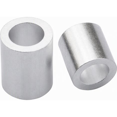 Manchon en aluminium pour câble acier rond M8, pièce de sertissage pour élingue, filet et tendeur de câble (1/5)