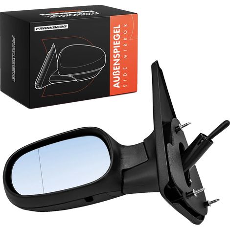 Espejo retrovisor exterior, ajuste manual, volante a la izquierda, diseño asférico, material plástico, compatible con Renault Megane I. (1/5)