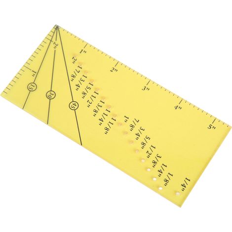 Règle magnétique transparente pour machine à coudre, guide de couture précis et durable, échelle jaune clair portable (1/5)