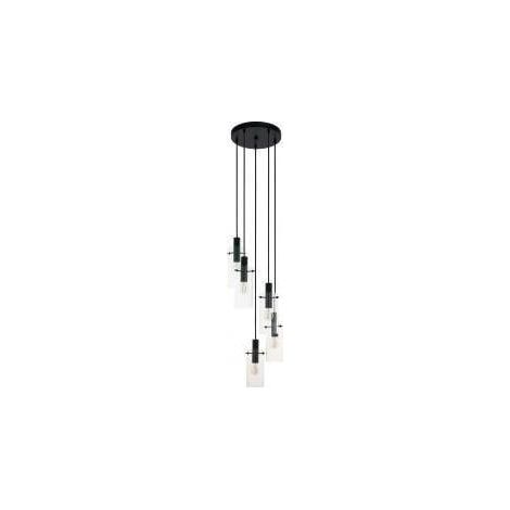 Eglo Montefino suspensión negra diámetro 35 cm altura 150 cm