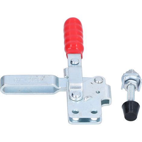 Étau de serrage rapide vertical à came pour soudure et menuiserie GH-12135, dispositif de bridage industriel robuste, fixation manuelle fiable. (1/5)