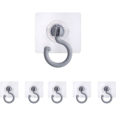 Filiyano-Crochets porte-serviettes - Gris - Pour suspendre des articles - Installation sans perçage (1/5)