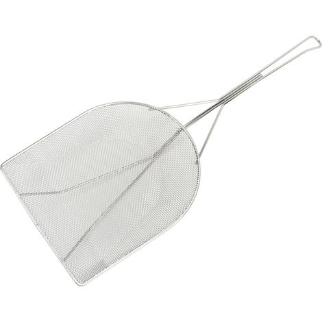 Großer Abtropflöffel aus Edelstahl, ideal für Zuhause und Restaurants. (1/5)