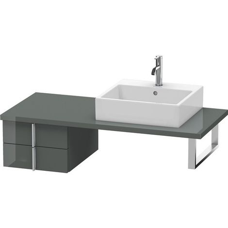 VERO Mobile Consolle Basso 285x400x518mm Grigio Doloaveci Lucido