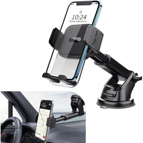 Supporto per telefono da auto, supporto per parabrezza, stabilizzazione anti-vibrazione, accessori per interni auto (1/4)