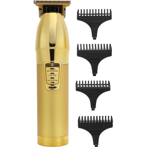 Tondeuse à cheveux électrique à tête huilée, rechargeable USB, couleur or (1/5)
