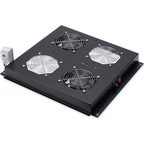 DIGITUS Unité de Ventilation de Toit pour Armoire NG (Dynamic/Unique) & Armoire SRV (DDynamic) – 2 Ventilateurs