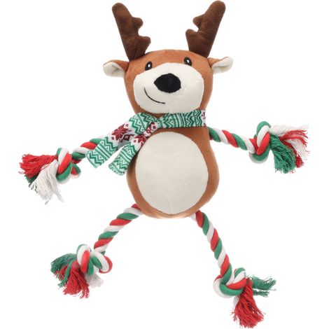 Caribou Vicente Brun 35 cm jouet Noel pour chien - Flamingo (1/5)