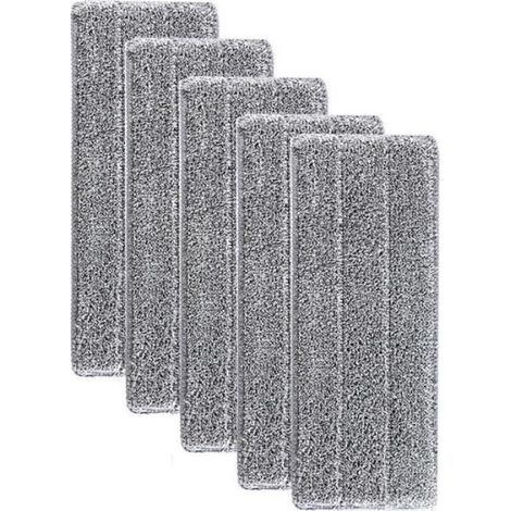 Serpillère En Microfibre - Tête De Balai Lave-Sol Plat - Compatible Avec Balais Plats Standard - 33 x 12 cm - Lot De 4 (1/4)