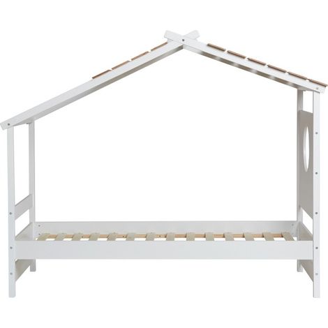 Letto capanna legno bianco  90x190cm