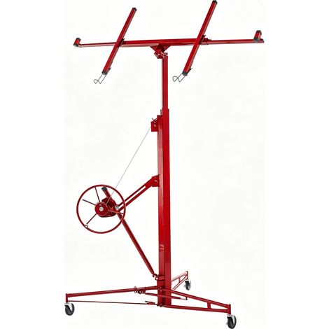 Teleskop-Astsäge avec trepied stable, hauteur réglable 180-470 cm, inclinaison 60°, 3 roues verrouillables, capacité 68 kg (1/5)