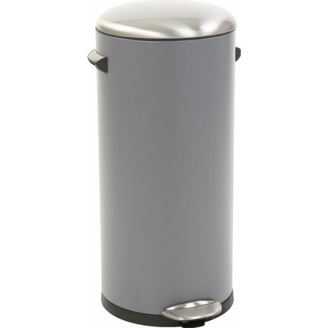 EKO - Poubelle à pédale Belle Deluxe 30 litres - Steel Plastic - gris, sandcoated (1/4)