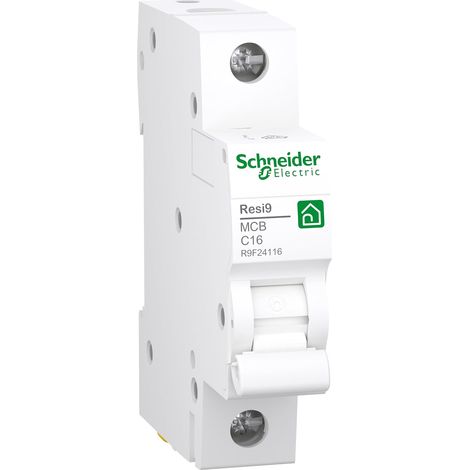 Disjoncteur Unipolaire 16A - 1 Unité - Blanc Résine - Protection Circuit 6kA - Maison et Tertiaire - Format Standard (1/5)