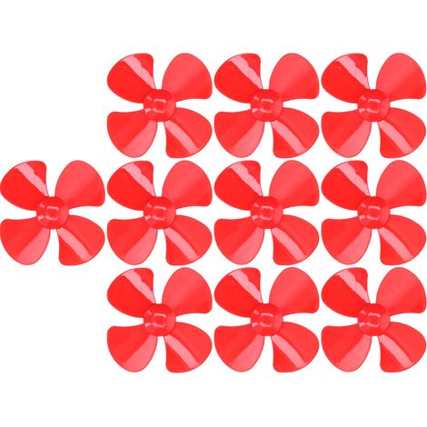 4-Blatt-Propeller, windbeständig, aus langlebigen, leichten Materialien, 40 mm, 10er-Packung für DIY-Autopropeller, rot (1/5)