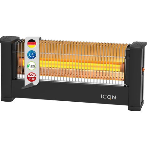 Radiateur infrarouge sur pied pour pièces jusqu'à 9 m² 900 W IP20 Chauffage électrique 1,35 m Câble chauffant pour bureau ou maison Chauffage infrarouge (1/5)