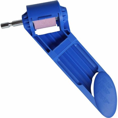 Bohrerschärfer, 3 Schlitze, tragbar, Kunststoff, für Bohrer von 2–12,5 mm, 18 x 8,3 cm, blau (1/5)