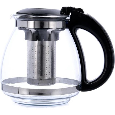 Théière en verre filtre inoxydable 1,5 l (1/5)