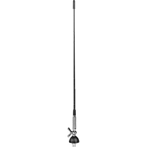 Antenne portable CB 67110 – 60 cm en fibre de verre – Type lambda 1/4 – Compatible systèmes CB – Installation facile – Albrecht - A87164